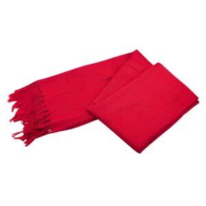 Red Fleece Scarf 60" X 8" 100% Polyester